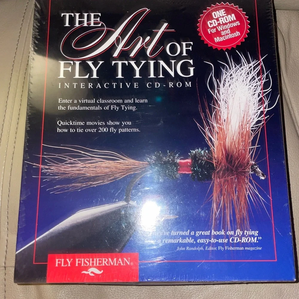 The Art of Fly Tying Interactive CD-ROM New Sealed PC Computer Vintage Rare Fun